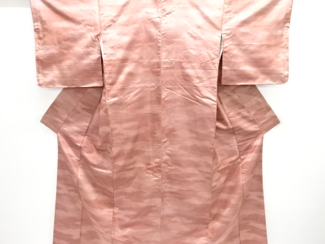 JAPANESE KIMONO / ANTIQUE KASUMI PATTERN WOVEN TSUMUGI KIMONO